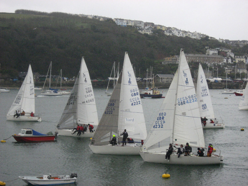 Racing inside the harbour for photo copyright Sally Wilkinson taken at Fowey Gallants Sailing Club and featuring the J/24 class