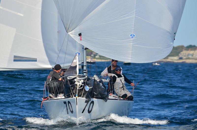 J/24 World Championship at Newport, Rhode Island day 4 photo copyright Christopher Howell taken at Sail Newport and featuring the J/24 class