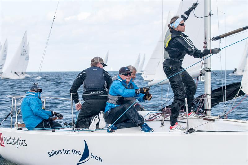 Mike Ingham's team on J/24 Worlds day 3 at Boltenhagen, Germany photo copyright Pepe Hartmann / J/24 worlds taken at Norddeutscher Regatta Verein and featuring the J/24 class