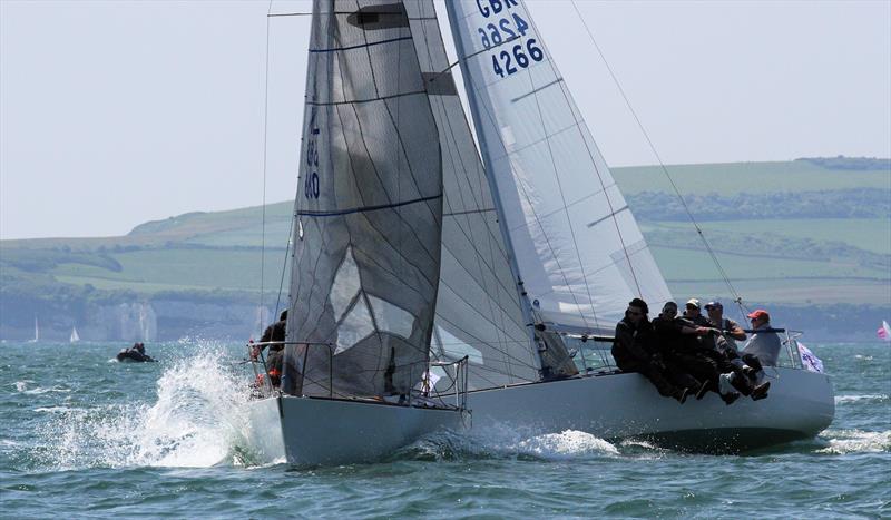 J/24 course on day 2 of the International Paint Poole Regatta photo copyright Mark Jardine taken at Parkstone Yacht Club and featuring the J/24 class