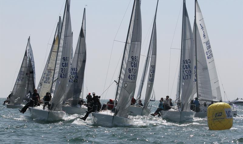 J/24 course on day 2 of the International Paint Poole Regatta - photo © Mark Jardine