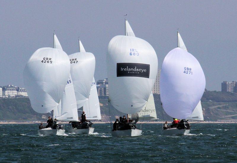 J/24 course on day 2 of the International Paint Poole Regatta - photo © Mark Jardine