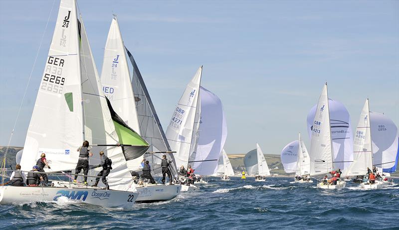 J/24 Europeans at Plymouth day 1 - photo © Robin Price / <a target=