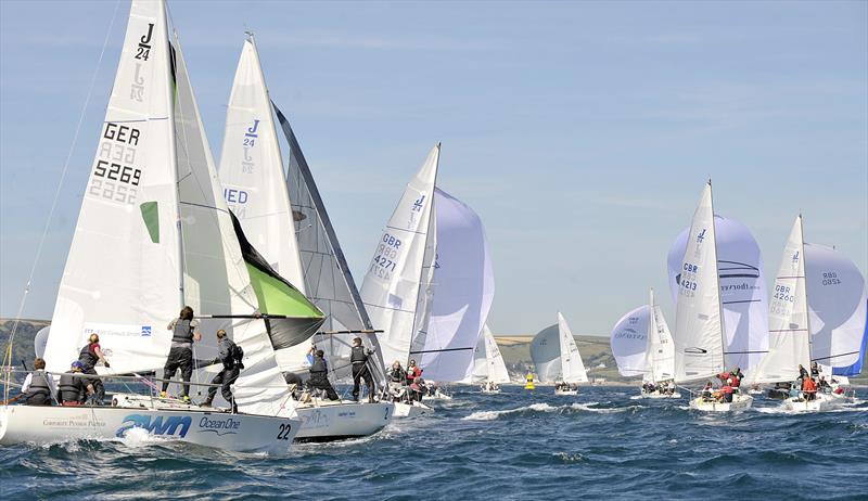 J/24 Europeans at Plymouth day 1 photo copyright Robin Price / www.rpsphotos.co.uk taken at  and featuring the J/24 class