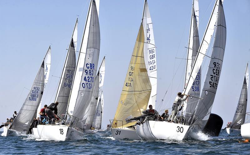 J/24 Europeans at Plymouth day 2 photo copyright Robin Price / www.rpsphotos.co.uk taken at  and featuring the J/24 class