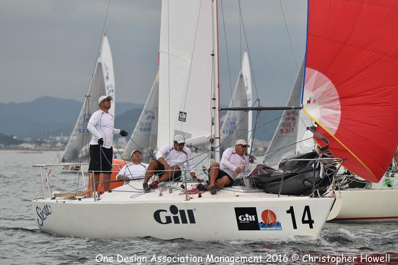 J/24 World Championship at Wakayama, Japan day 1 photo copyright Christopher Howell taken at Wakayama Sailing Club and featuring the J/24 class