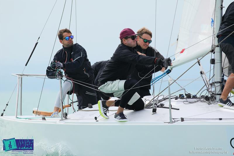 J/24 European at Lake Balaton day 1 photo copyright Aron Szanto taken at Balatonfüredi Yacht Club and featuring the J/24 class