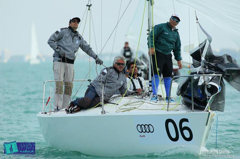 J/24 European at Lake Balaton final day photo copyright Aron Szanto taken at Balatonfüredi Yacht Club and featuring the J/24 class