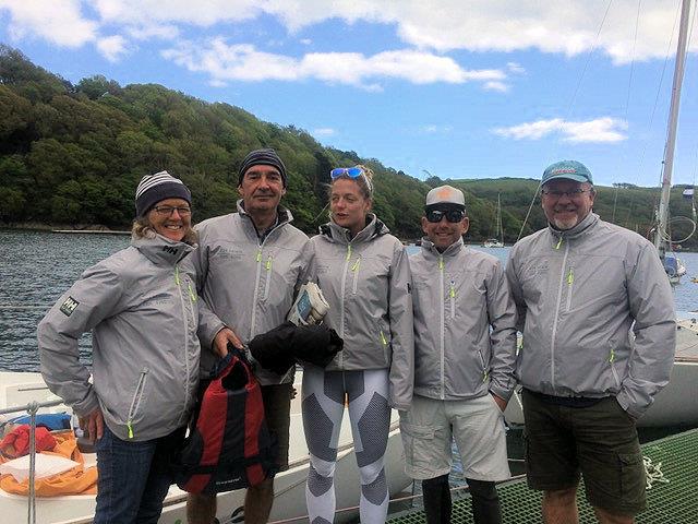 The team on Mojosi win the 2018 J/24 Fowey Trophy photo copyright John Allen taken at Fowey Gallants Sailing Club and featuring the J/24 class