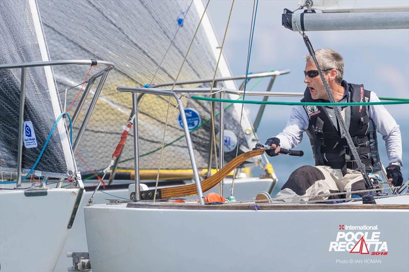 Tight racing in the J/24s on day 1 of the International Paint Poole Regatta 2018 photo copyright Ian Roman / International Paint Poole Regatta taken at  and featuring the J/24 class