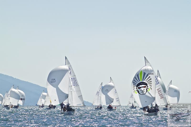 40th J/24 World Championship at Lake Garda day 1 photo copyright Alexander Panzeri taken at Fraglia Vela Riva and featuring the J/24 class