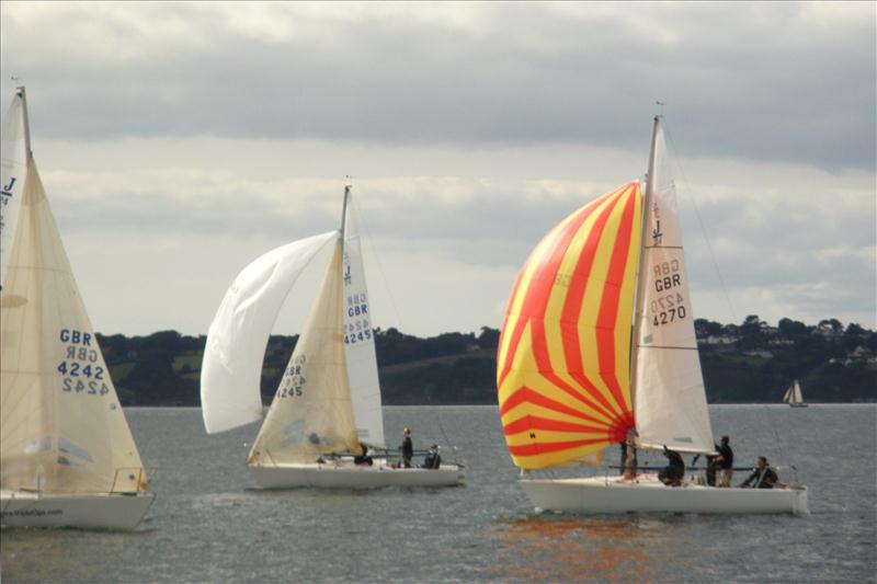 J/24 nationals at Falmouth photo copyright Liz Hammick taken at Royal Cornwall Yacht Club and featuring the J/24 class