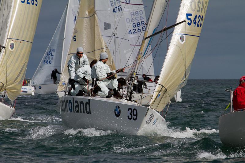 BMW J/24 Europeans day 3 photo copyright Gareth Craig Photography / www.fotosail.com taken at Howth Yacht Club and featuring the J/24 class