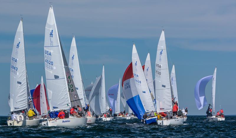 J/24 Fleet 43 races on the waters of Maine's beautiful Casco Bay photo copyright Ann Blanchard taken at  and featuring the J/24 class