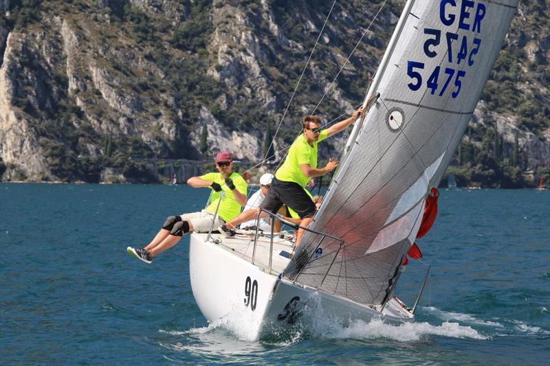 Day 3 of the 40th J/24 World Championship photo copyright Elena Giolai taken at Fraglia Vela Riva and featuring the J/24 class