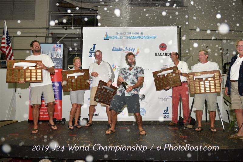 2019 J 24 World Championship - Congratulations to team Furio - photo © PhotoBoat.com