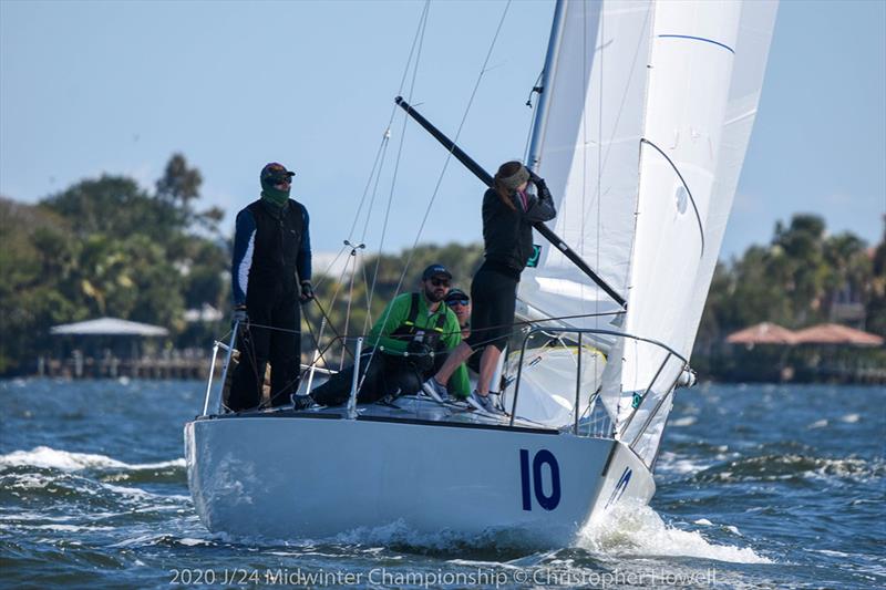 Day 2 - 2020 J/24 Midwinter Championship photo copyright Christopher Howell taken at Eau Gallie Yacht Club and featuring the J/24 class