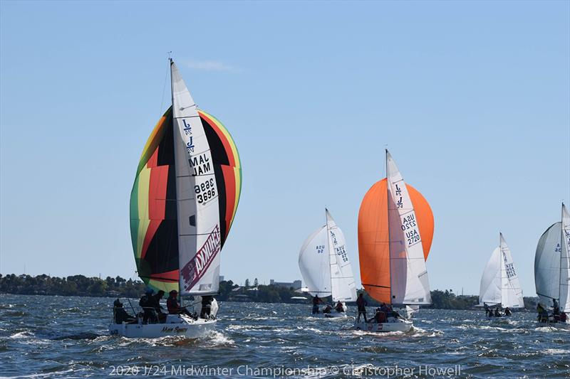 Day 2 - 2020 J/24 Midwinter Championship photo copyright Christopher Howell taken at Eau Gallie Yacht Club and featuring the J/24 class