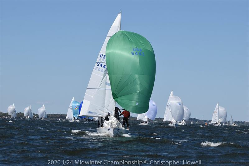 Day 2 - 2020 J/24 Midwinter Championship photo copyright Christopher Howell taken at Eau Gallie Yacht Club and featuring the J/24 class