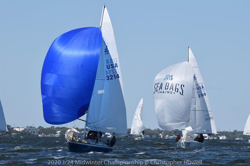 Day 2 - 2020 J/24 Midwinter Championship photo copyright Christopher Howell taken at Eau Gallie Yacht Club and featuring the J/24 class