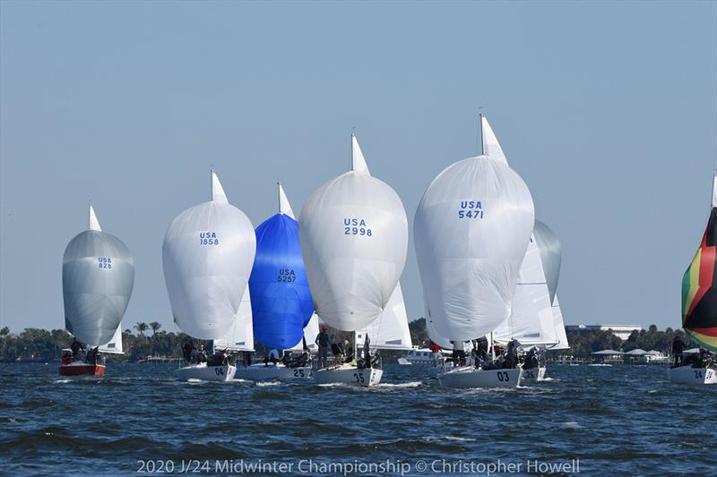 Final Day - 2020 J/24 Midwinter Championship photo copyright Christopher Howell taken at Eau Gallie Yacht Club and featuring the J/24 class