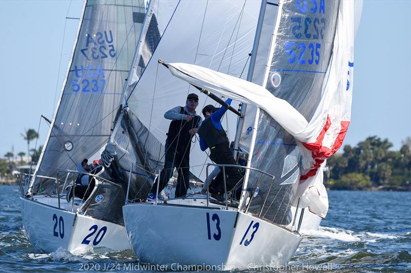 Final Day - 2020 J/24 Midwinter Championship photo copyright Christopher Howell taken at Eau Gallie Yacht Club and featuring the J/24 class