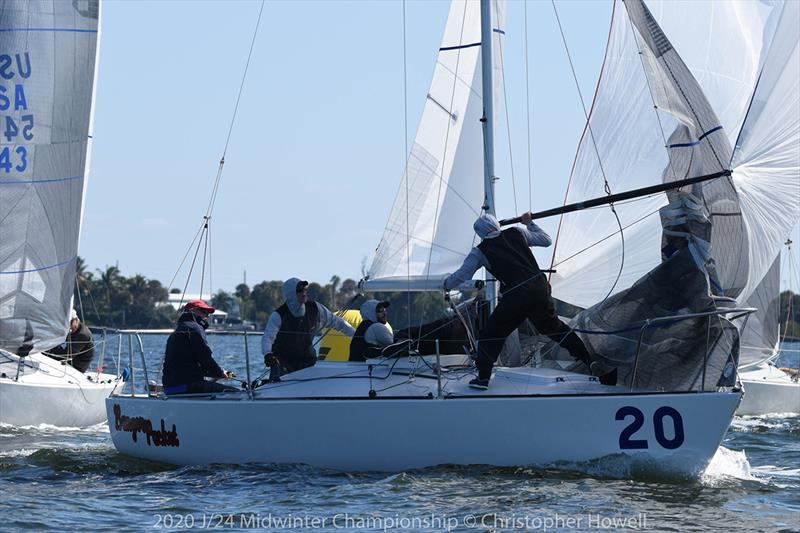 Final Day - 2020 J/24 Midwinter Championship photo copyright Christopher Howell taken at Eau Gallie Yacht Club and featuring the J/24 class