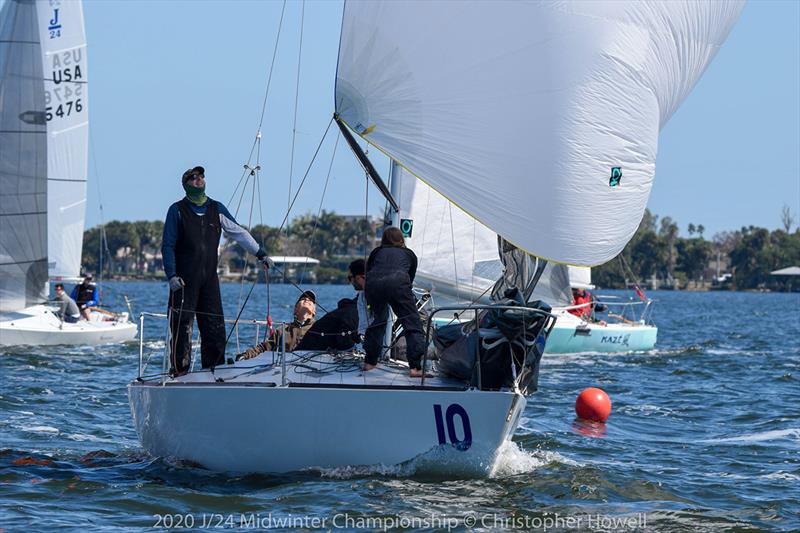 Final Day - 2020 J/24 Midwinter Championship photo copyright Christopher Howell taken at Eau Gallie Yacht Club and featuring the J/24 class