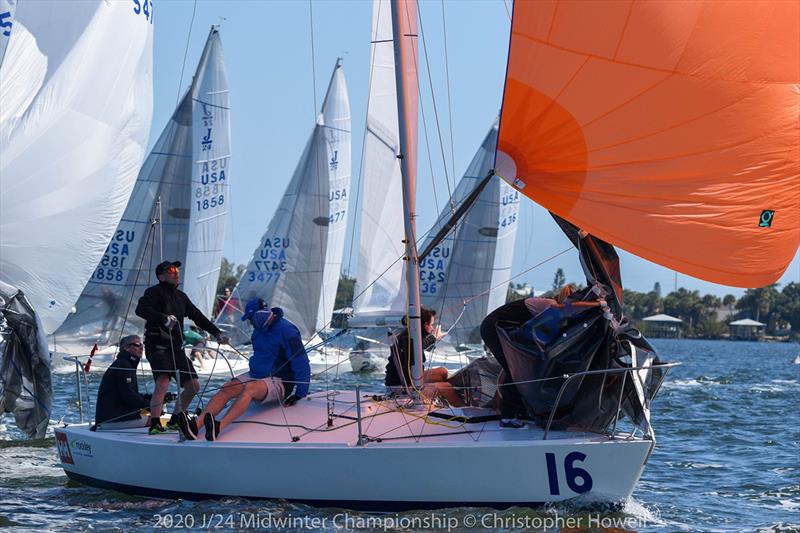 Final Day - 2020 J/24 Midwinter Championship photo copyright Christopher Howell taken at Eau Gallie Yacht Club and featuring the J/24 class