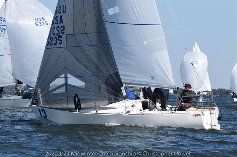 Final Day - 2020 J/24 Midwinter Championship photo copyright Christopher Howell taken at Eau Gallie Yacht Club and featuring the J/24 class