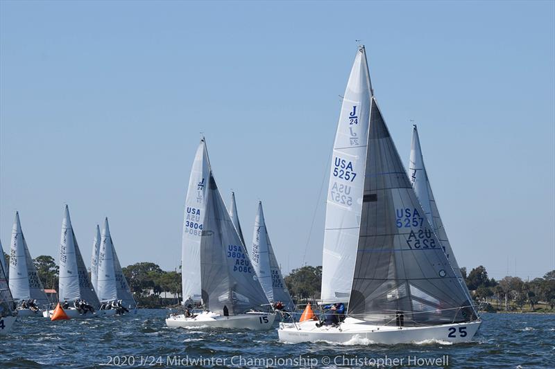 Final Day - 2020 J/24 Midwinter Championship photo copyright Christopher Howell taken at Eau Gallie Yacht Club and featuring the J/24 class