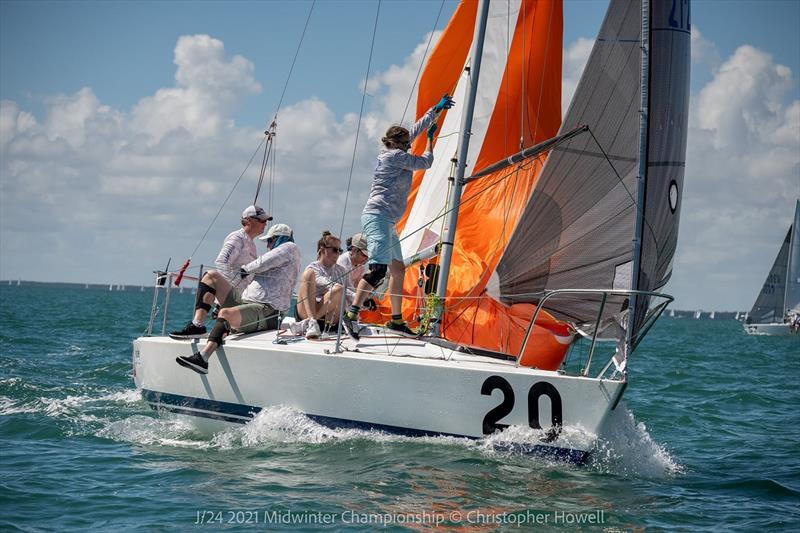 2021 J 24 Midwinter Championship photo copyright Christopher Howell taken at  and featuring the J/24 class