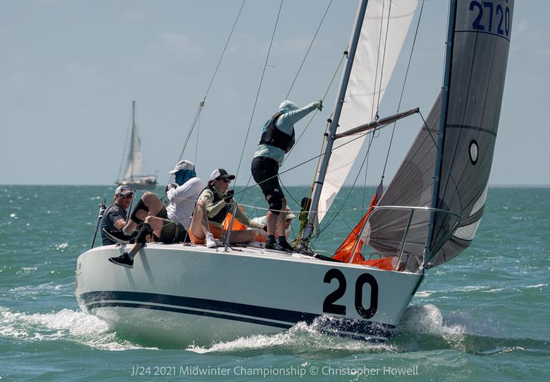 2021 J 24 Midwinter Championship - Day 2 photo copyright Christopher Howell taken at  and featuring the J/24 class