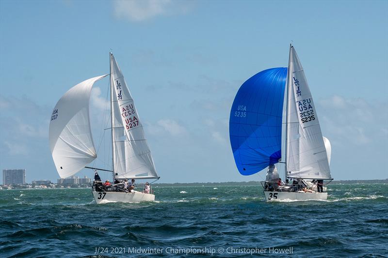 2021 J 24 Midwinter Championship - Day 2 photo copyright Christopher Howell taken at  and featuring the J/24 class