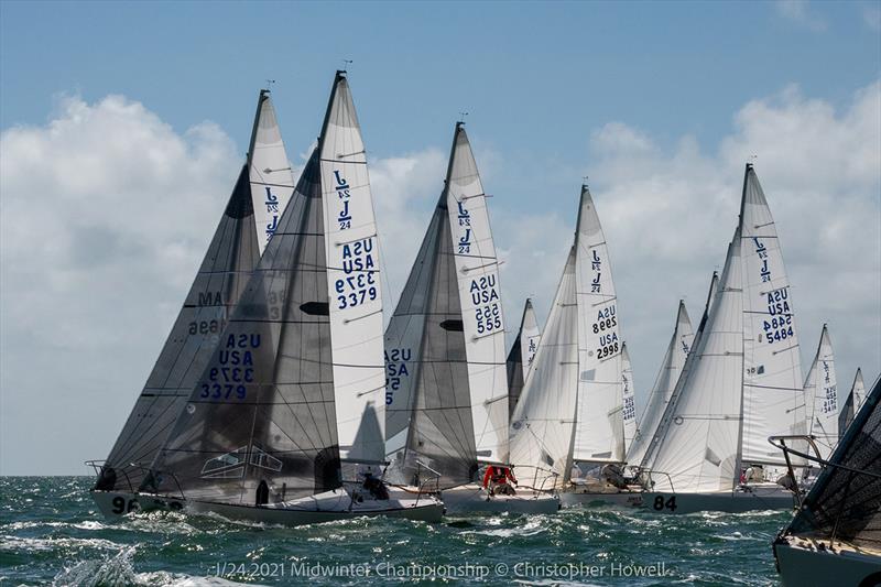 2021 J 24 Midwinter Championship - Day 2 photo copyright Christopher Howell taken at  and featuring the J/24 class