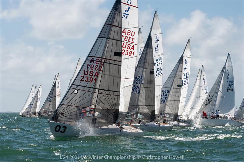 2021 J 24 Midwinter Championship - Day 2 photo copyright Christopher Howell taken at  and featuring the J/24 class