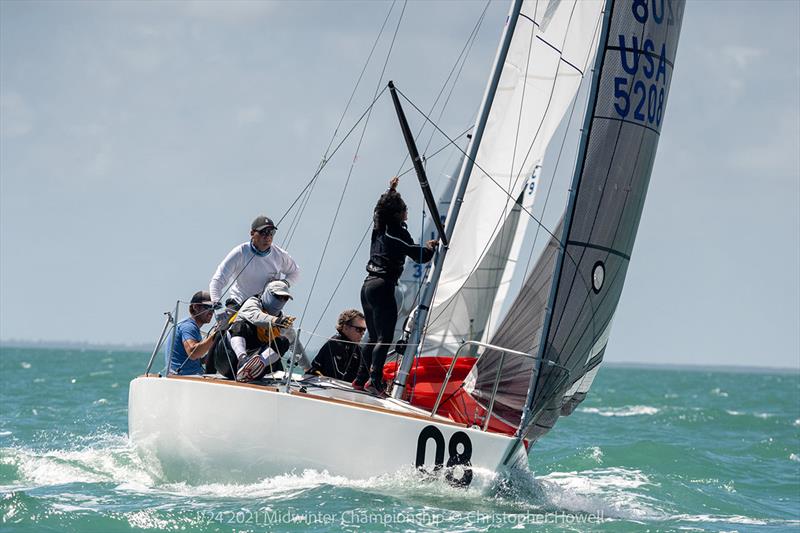 2021 J 24 Midwinter Championship - Day 2 photo copyright Christopher Howell taken at  and featuring the J/24 class