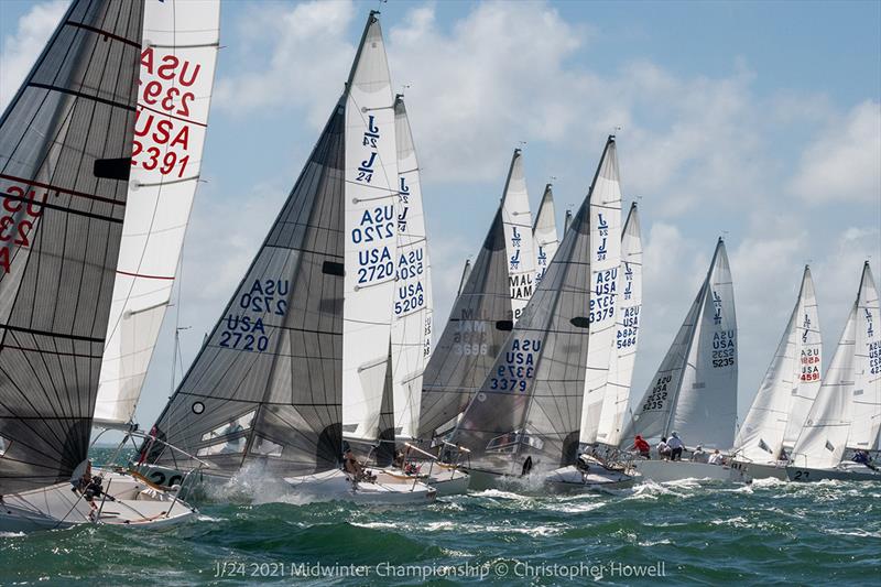 2021 J 24 Midwinter Championship - Day 2 photo copyright Christopher Howell taken at  and featuring the J/24 class