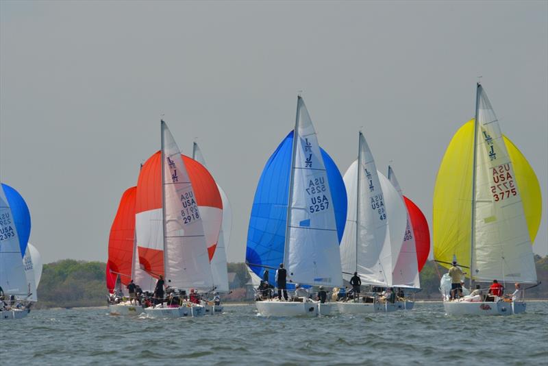 J/24s approaching the leeward gates photo copyright Paul Mac Menamin taken at Sayville Yacht Club and featuring the J/24 class