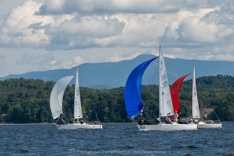 2021 J/24 US National Championship - Day 2 photo copyright Christopher Howell taken at Malletts Bay Boat Club and featuring the J/24 class