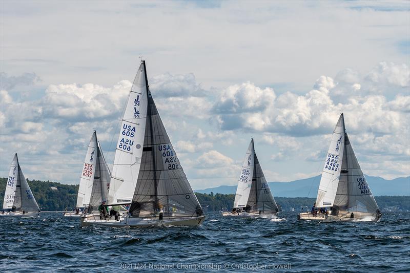 2021 J/24 US National Championship - Day 2 photo copyright Christopher Howell taken at Malletts Bay Boat Club and featuring the J/24 class