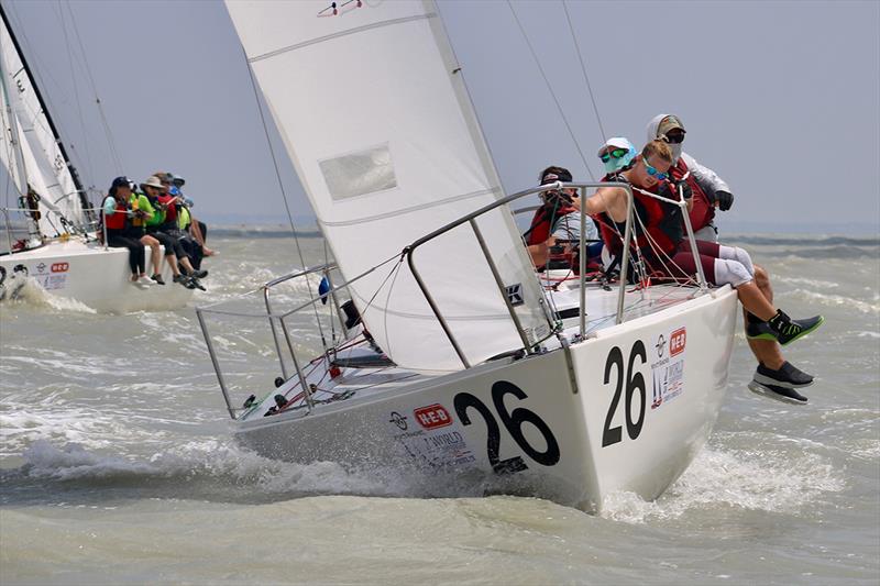 2022 J24 World Championship - Day 3 photo copyright Emily Stokes taken at Corpus Christi Yacht Club and featuring the J/24 class
