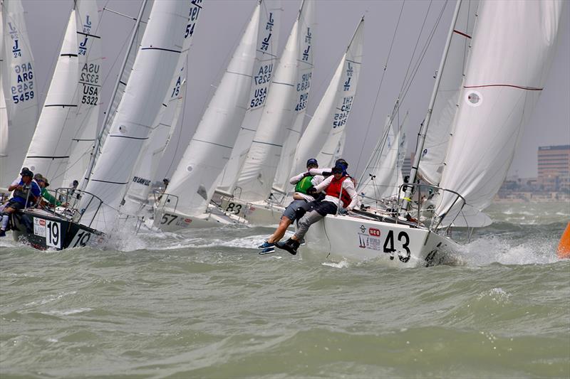 2022 J24 World Championship - Day 3 photo copyright Emily Stokes taken at Corpus Christi Yacht Club and featuring the J/24 class