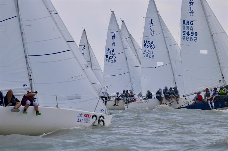 2022 J24 World Championship - Day 4 photo copyright Emily Stokes taken at Corpus Christi Yacht Club and featuring the J/24 class