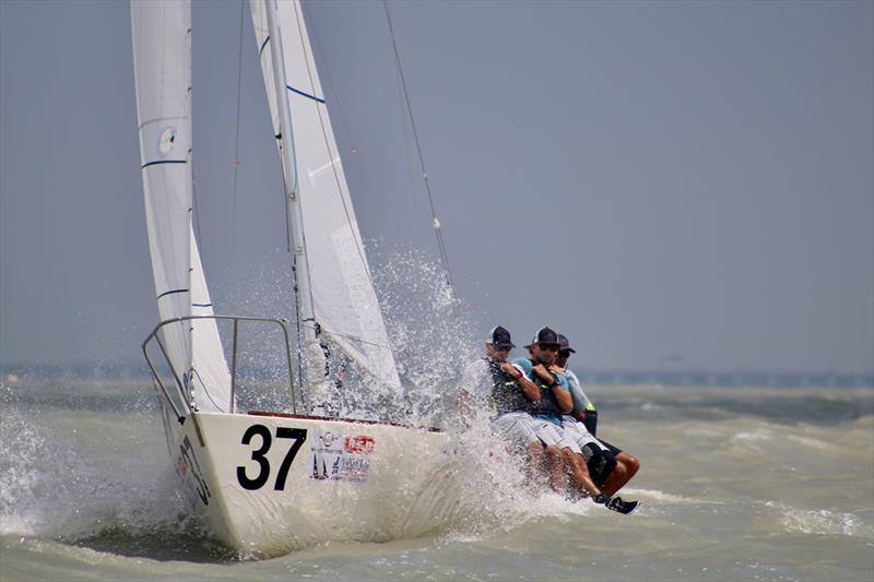 2022 J24 World Championship - Day 4 photo copyright Emily Stokes taken at Corpus Christi Yacht Club and featuring the J/24 class