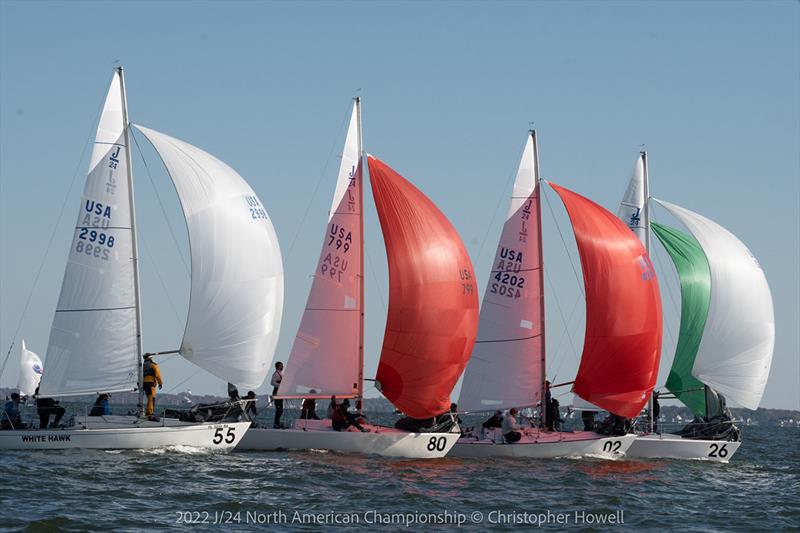 2022 J/24 North American Championship - Day 2 photo copyright Christopher Howell taken at Severn Sailing Association and featuring the J/24 class