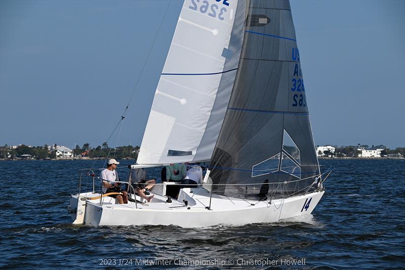 2023 J/24 Midwinter Championship - Day 2 photo copyright Christopher Howell taken at Eau Gallie Yacht Club and featuring the J/24 class