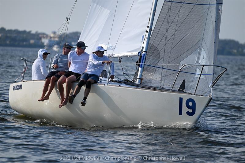 2023 J/24 Midwinter Championship - Day 2 photo copyright Christopher Howell taken at Eau Gallie Yacht Club and featuring the J/24 class