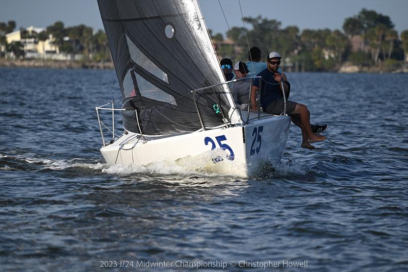 2023 J/24 Midwinter Championship - Day 2 photo copyright Christopher Howell taken at Eau Gallie Yacht Club and featuring the J/24 class
