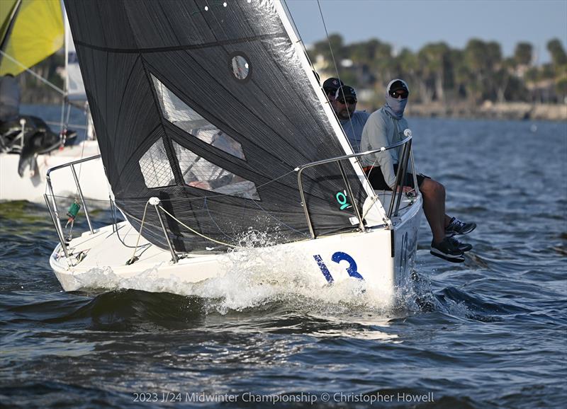 2023 J/24 Midwinter Championship - Day 2 photo copyright Christopher Howell taken at Eau Gallie Yacht Club and featuring the J/24 class